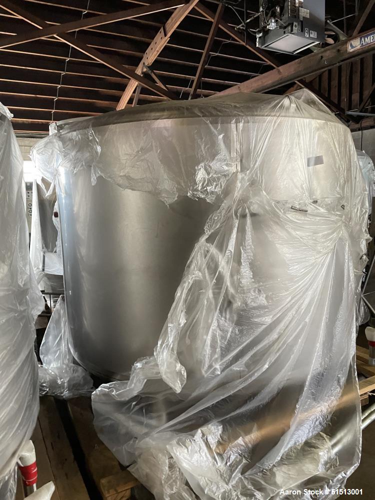Used Mueller 1,500 Gallon Jacketed Stainless Steel Tank. Model F