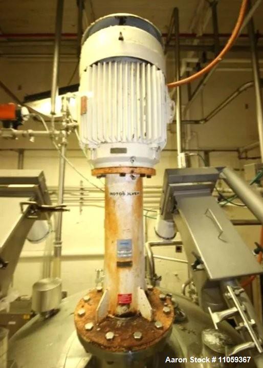 Used Feldmeier 1000 Gallon Sanitary Mix Tank with Admix Rotosolver High Shear Mixer | Stainless Steel | CIP | 40 HP