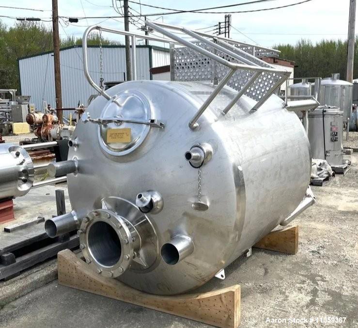 Used Feldmeier 1000 Gallon Sanitary Mix Tank with Admix Rotosolver High Shear Mixer | Stainless Steel | CIP | 40 HP