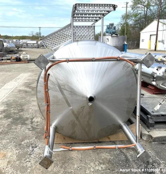 Used Feldmeier 1000 Gallon Sanitary Mix Tank with Admix Rotosolver High Shear Mixer | Stainless Steel | CIP | 40 HP