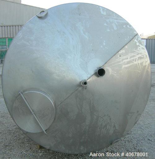 Used Feldmeier Tank, 1900 gallon, 316 stainless steel, vertical. 80" diameter x 84" straight side, coned top and bottom. Openings: top 4", 2" tri-clamp, 20" manway with cover; 3" tri-clamp tangential...