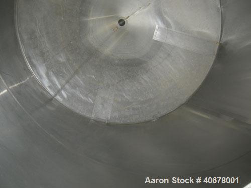 Used Feldmeier Tank, 1900 gallon, 316 stainless steel, vertical. 80" diameter x 84" straight side, coned top and bottom. Openings: top 4", 2" tri-clamp, 20" manway with cover; 3" tri-clamp tangential...