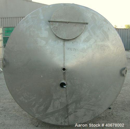 Used- Feldmeier Tank, 1900 gallon, 316 stainless steel, vertical. 80" diameter x 84" straight side, coned top and bottom. Op...