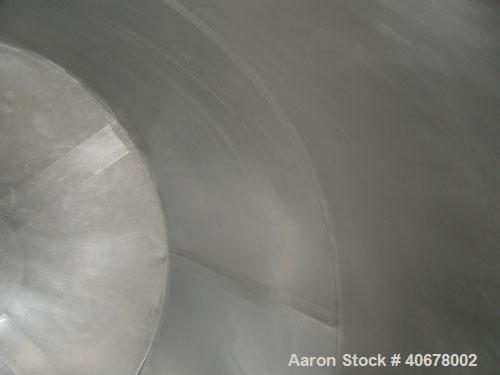 Used Feldmeier Tank, 1900 gallon, 316 stainless steel, vertical. 80" diameter x 84" straight side, coned top and bottom. Openings: top 4", 2" tri-clamp, 20" manway with cover; 3" tri-clamp tangential...