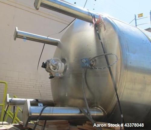 Used Feldmeier Pressure Tank, 2000 Gallon. Stainless steel construction, approximate 72" diameter x 114" straight side. Internal rated 40psi & Full Vacuum at 300 degrees F. National Board# 3312, seri...