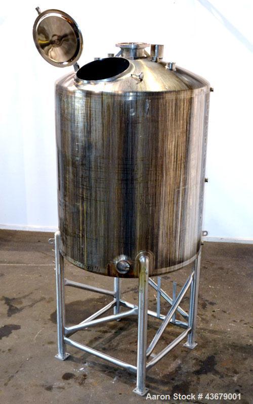 Used- Feldmeier Tank, 1,500 Gallon, 316 Stainless Steel, Vertical. 72" Diameter x 78-1/2" straight side, dished top and bott...