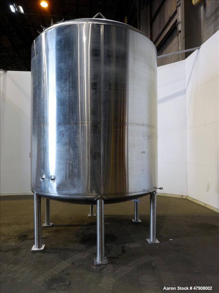 Used Feldmeier Tank, Approximate 3,300 gallon, 316L Stainless Steel, Vertical.