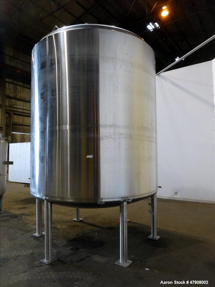 Used Feldmeier Tank, Approximate 3,300 gallon, 316L Stainless Steel, Vertical.