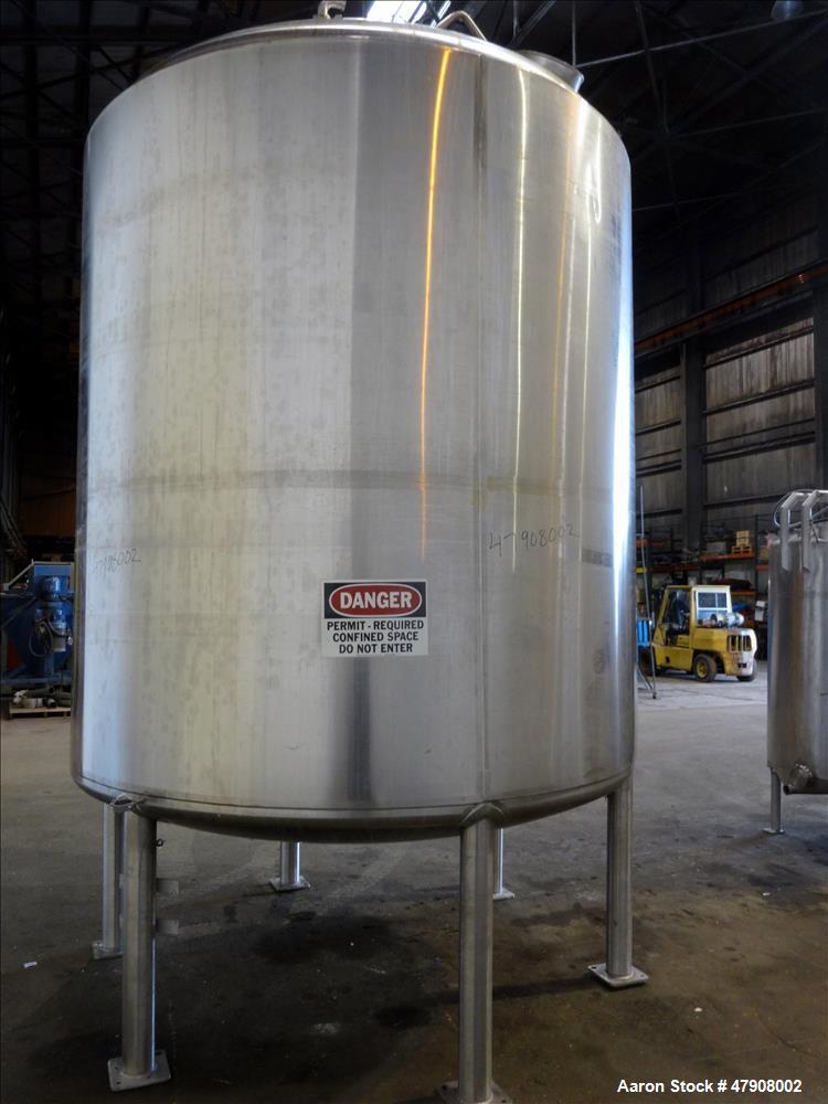 Used Feldmeier Tank, Approximate 3,300 gallon, 316L Stainless Steel, Vertical.