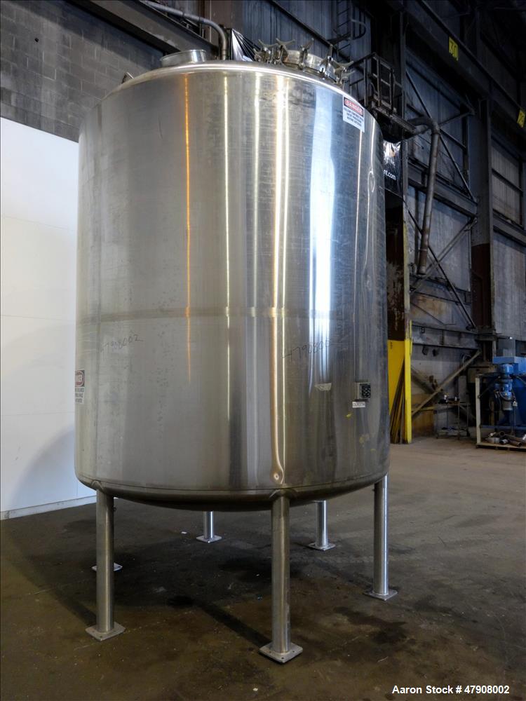 Used- Feldmeier Tank, Approximate 3,300 gallon, 316L Stainless Steel, Vertical.