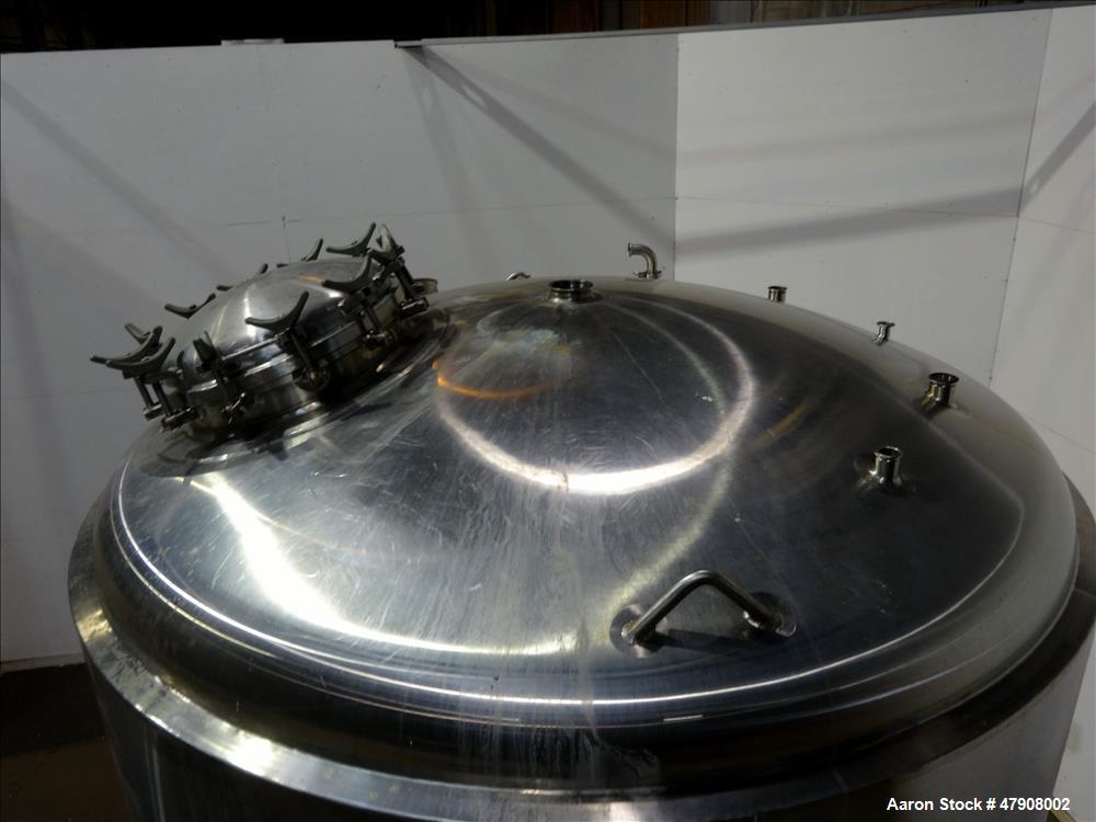 Used Feldmeier Tank, Approximate 3,300 gallon, 316L Stainless Steel, Vertical.