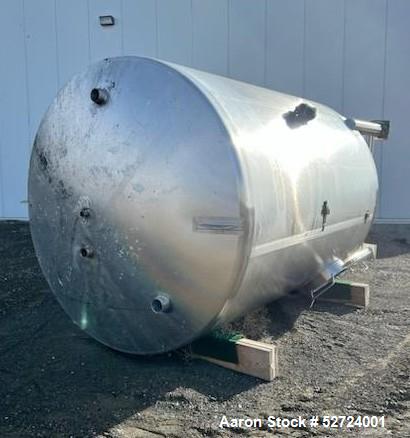 Used-Feldmeier Equipment, Inc 2,000 Gallon Tank, 8'3" diameter x 8'6" straight side.  15' Overall Length. Vertical, Mounted ...