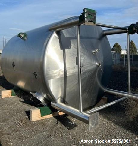 Used-Feldmeier Equipment, Inc 2,000 Gallon Tank, 8'3" diameter x 8'6" straight side.  15' Overall Length. Vertical, Mounted ...