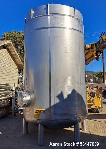 Feldmeier 3,000 Gallon 304 Stainless Steel Tank.