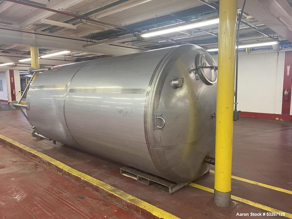 Used Feldmeier 4,000 Gallon Stainless Steel Tank | Dished Top | Sloped Bottom | 6-Leg Mount