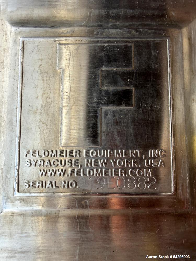 Used Feldmeier 4,700 Gallon Stainless Steel Tank – Vertical Process Vessel with 