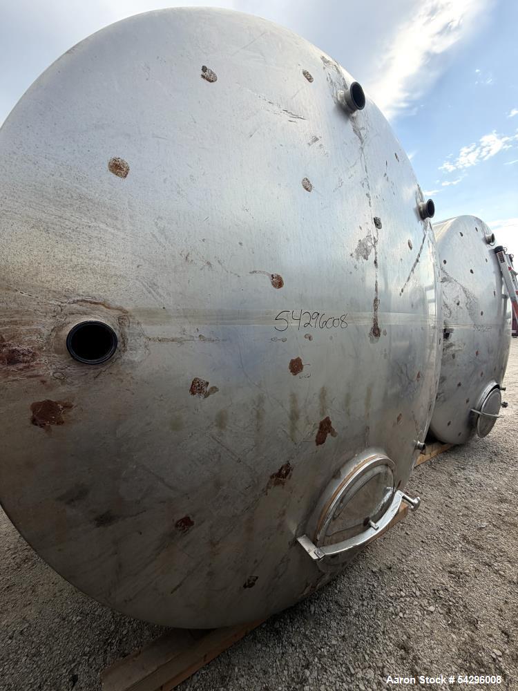 Used Feldmeier 4,700 Gallon Stainless Steel Tank – Vertical Vessel with 6" Bottom Discharge & Manway