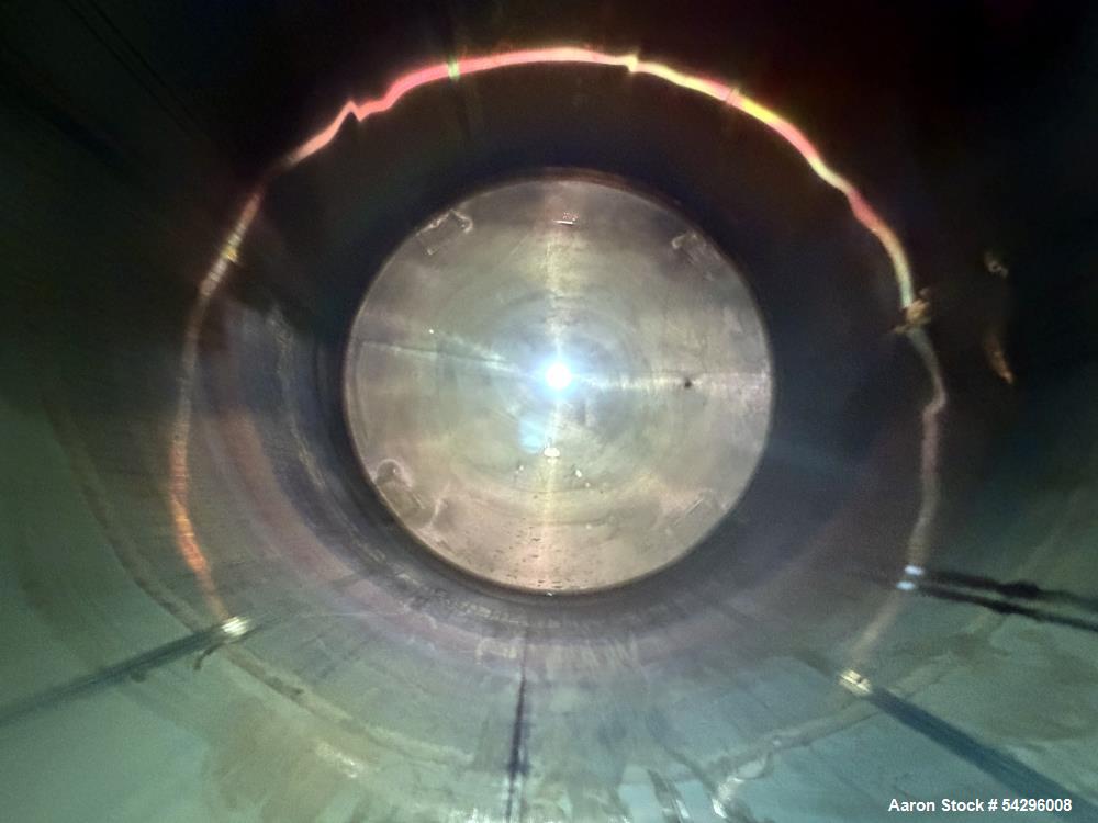 Used Feldmeier 4,700 Gallon Stainless Steel Tank – Vertical Vessel with 6" Bottom Discharge & Manway