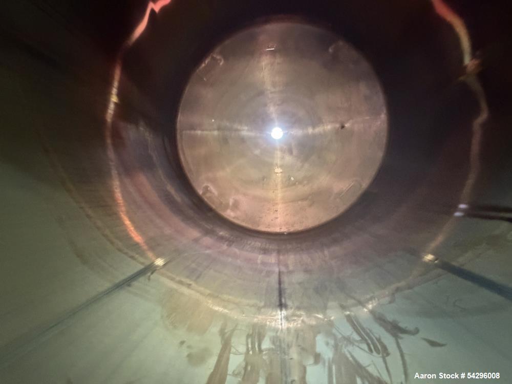 Used Feldmeier 4,700 Gallon Stainless Steel Tank – Vertical Vessel with 6" Bottom Discharge & Manway