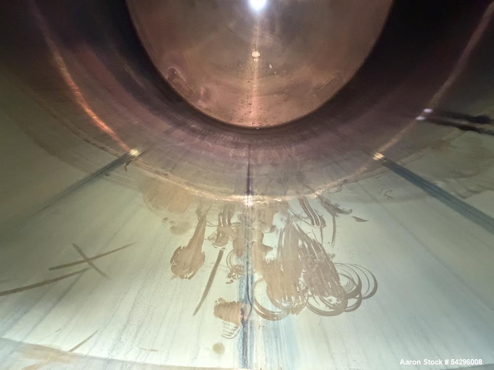 Used Feldmeier 4,700 Gallon Stainless Steel Tank – Vertical Vessel with 6" Bottom Discharge & Manway