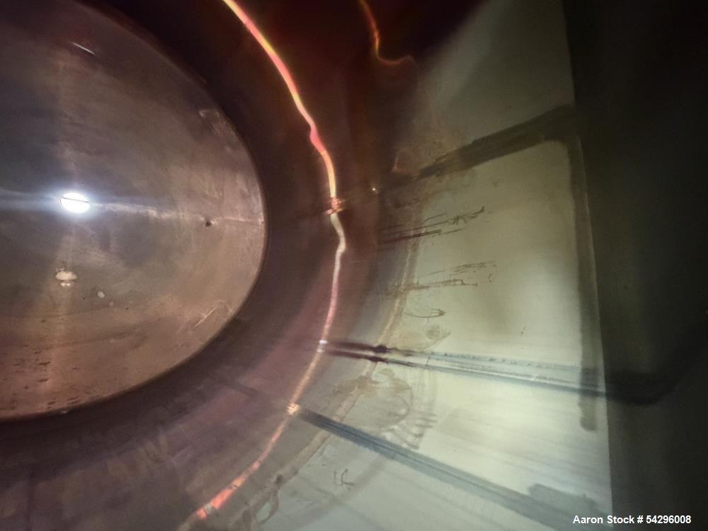 Used Feldmeier 4,700 Gallon Stainless Steel Tank – Vertical Vessel with 6" Bottom Discharge & Manway