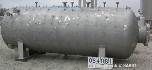 Unused- Fabwell Pressure Tank, 3456 gallon, 304L stainless steel, horizontal. 72" diameter x 174" straight side. Dished head...