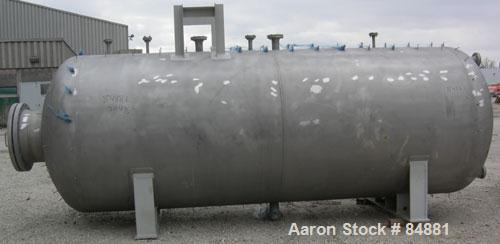 Unused- Fabwell Pressure Tank, 3456 gallon, 304L stainless steel, horizontal. 72" diameter x 174" straight side. Dished heads. Design 15 psi @ 225 deg F. Includes 3" schedule 10S pipe extending the e...
