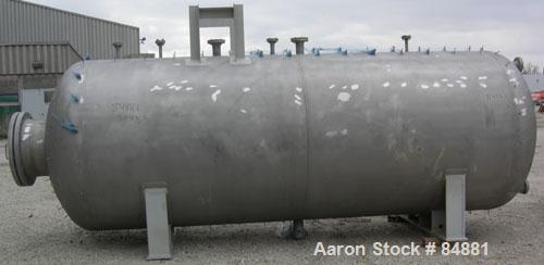 Unused- Fabwell Pressure Tank, 3456 gallon, 304L stainless steel, horizontal. 72" diameter x 174" straight side. Dished head...