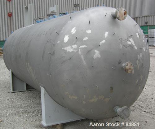 Unused- Fabwell Pressure Tank, 3456 gallon, 304L stainless steel, horizontal. 72" diameter x 174" straight side. Dished head...