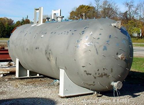Unused- Fabwell Pressure Tank, 3456 gallon, 304L stainless steel, horizontal. 72" diameter x 174" straight side. Dished heads. Design 15 psi @ 225 deg F. Includes 3" schedule 10S pipe extending the e...