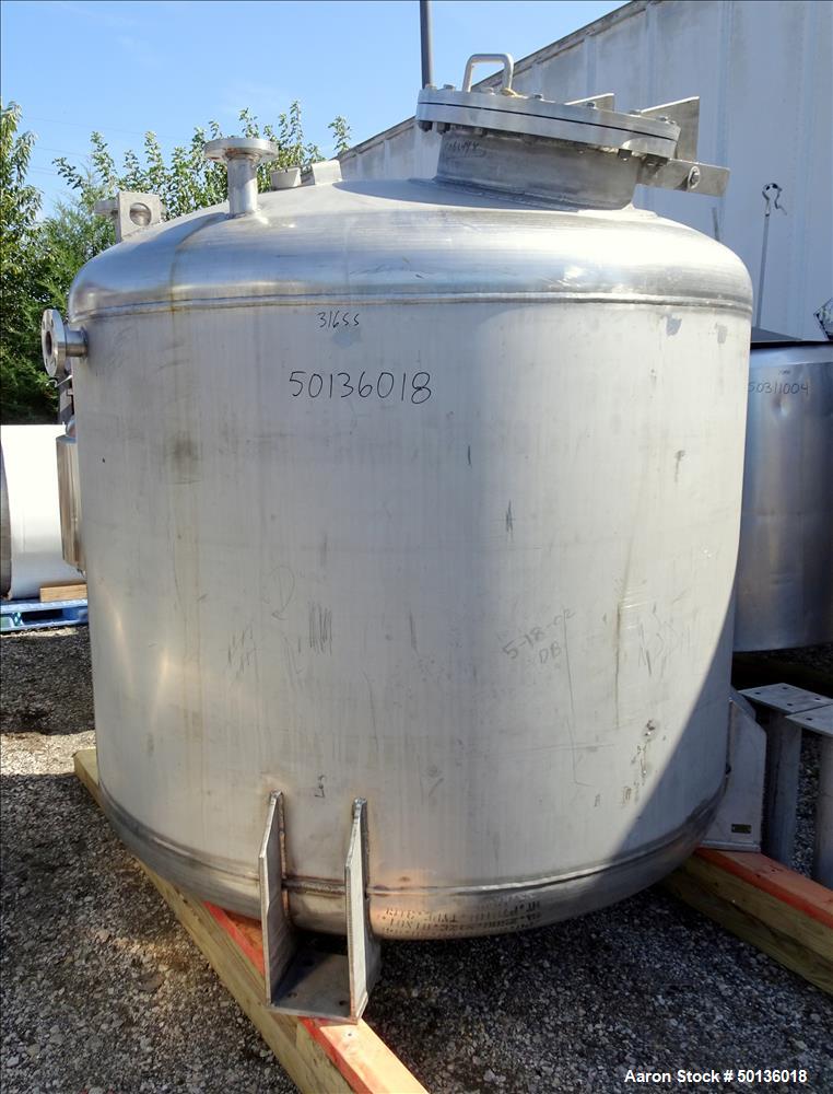 Used Four Corp. Pressure Tank, Approximate 1,000 Gallon, 316L Stainless Steel