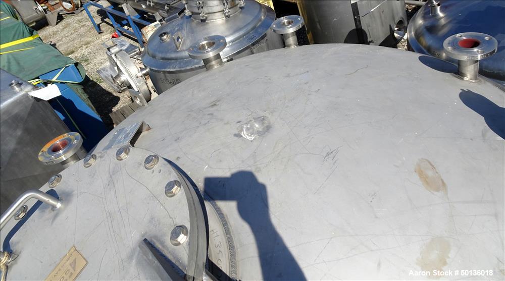 Used Four Corp. Pressure Tank, Approximate 1,000 Gallon, 316L Stainless Steel