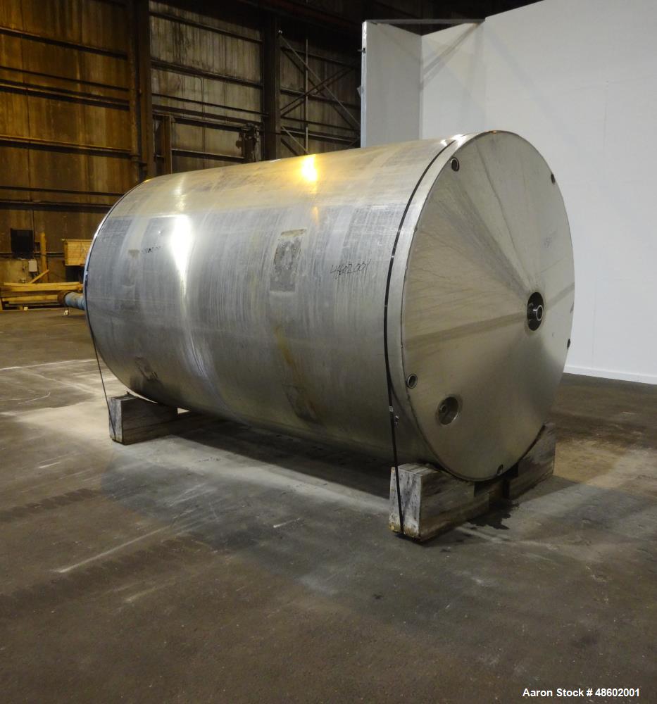 Used G&F Manufacturing Tank, 2500 Gallon, 316L Stainless Steel, Vertical.