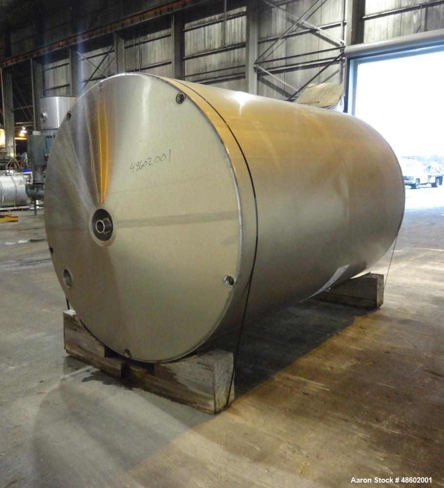 Used G&F Manufacturing Tank, 2500 Gallon, 316L Stainless Steel, Vertical.