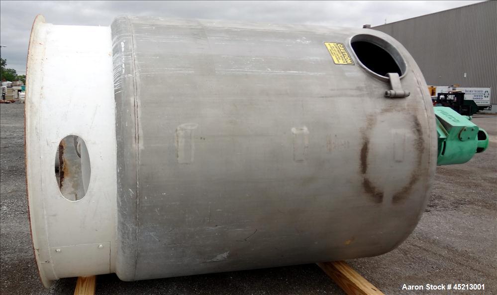 Used 2000 Gallon Stainless Steel Groen Pressure Tank, Model 2B-WC-1000