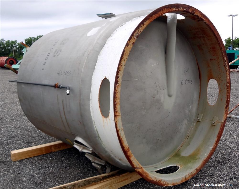 Used 2000 Gallon Stainless Steel Groen Pressure Tank, Model 2B-WC-1000 