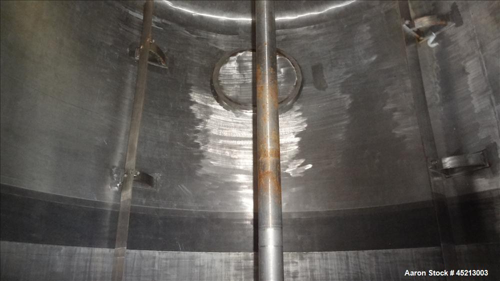 Used 2000 Gallon Stainless Steel Groen Pressure Tank, Model 2B-WC-1000 