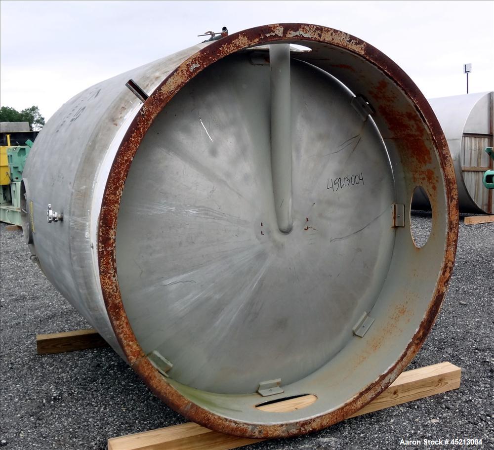 Used 2000 Gallon Stainless Steel Groen Pressure Tank, Model 2B-WC-1000 