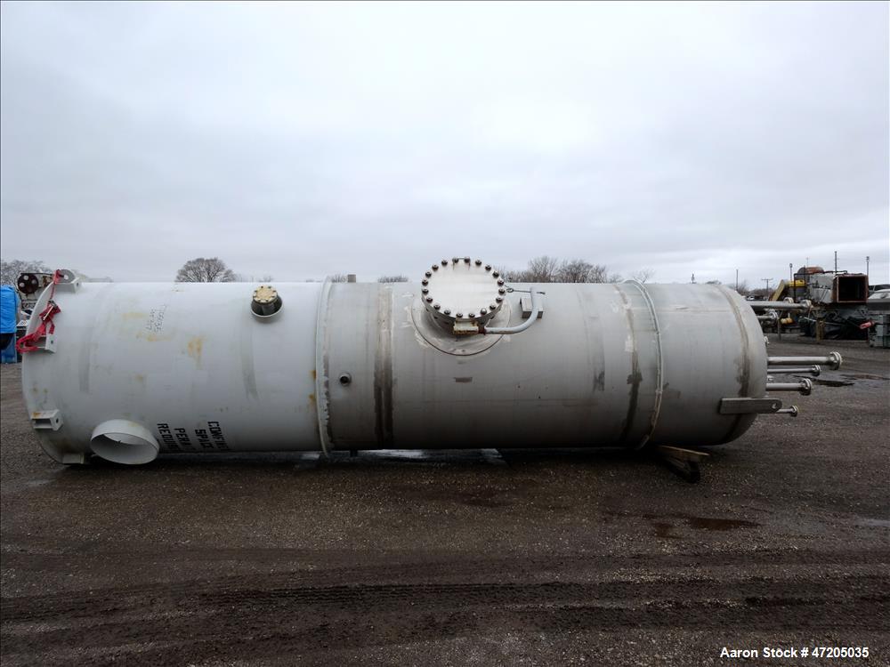 Unused- Harris Thermal Transfer Products Pressure Tank, Approximately 2,750 Gallon, 304L Stainless Steel, Vertical. 72" Diameter x 144" straight side. Elliptical top and bottom heads. Internal rated ...