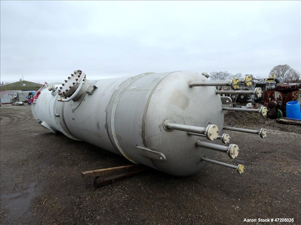 Unused- Harris Thermal Transfer Products Pressure Tank, Approximately 2,750 Gallon, 304L Stainless Steel, Vertical. 72" Diameter x 144" straight side. Elliptical top and bottom heads. Internal rated ...