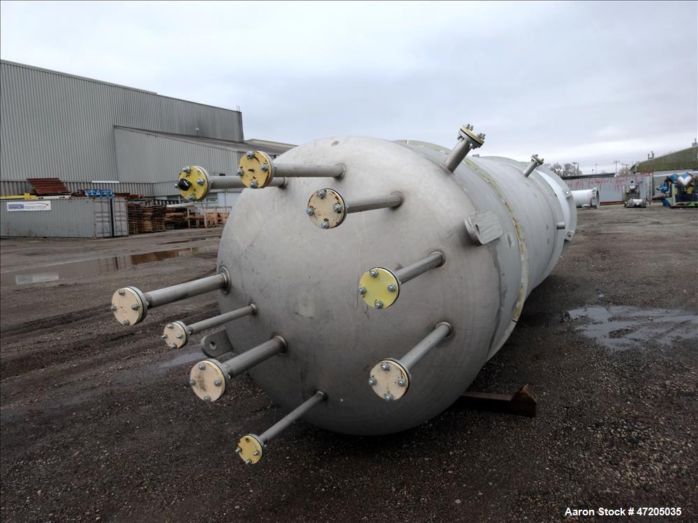 Unused- Harris Thermal Transfer Products Pressure Tank, Approximately 2,750 Gallon, 304L Stainless Steel, Vertical. 72" Diameter x 144" straight side. Elliptical top and bottom heads. Internal rated ...