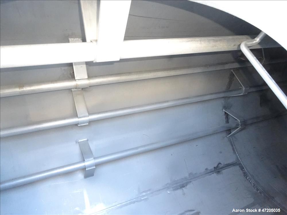 Unused- Harris Thermal Transfer Products Pressure Tank, Approximately 2,750 Gallon, 304L Stainless Steel, Vertical. 72" Diameter x 144" straight side. Elliptical top and bottom heads. Internal rated ...