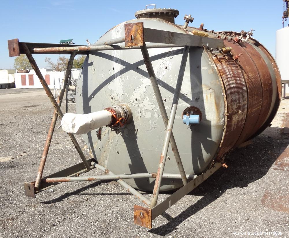 Used Imperial Steel Pressure Tank / Reactor, 4775 Gallon, 304 Stainless Steel, Vertical. 96" Diameter x 138" straight side, dished top and bottom. Internal rated 15 psi & Full Vacuum at 300 degrees F...