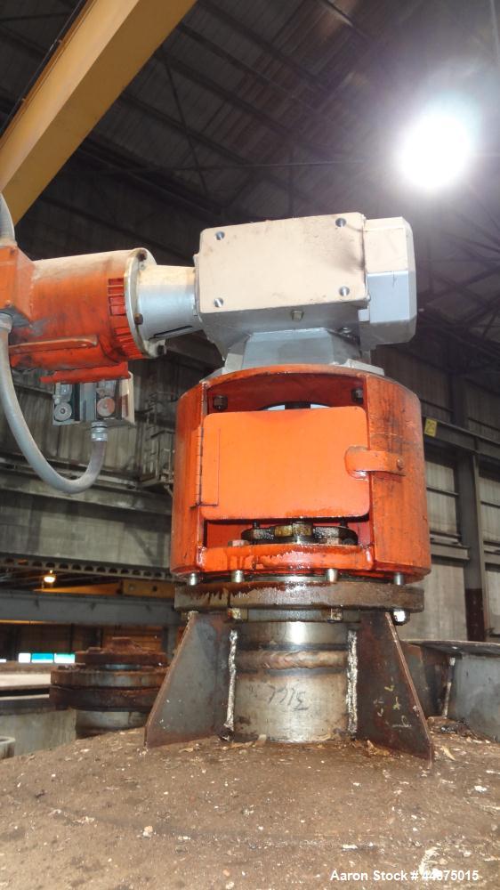 Used Imperial Steel Tank, 1200 Gallon, 316 Stainless Steel, Vertical. Approximate 60" diameter x 96" straight side, dished top and bottom. Top entering ProQuip agitator, no model or serial#. Approxim...