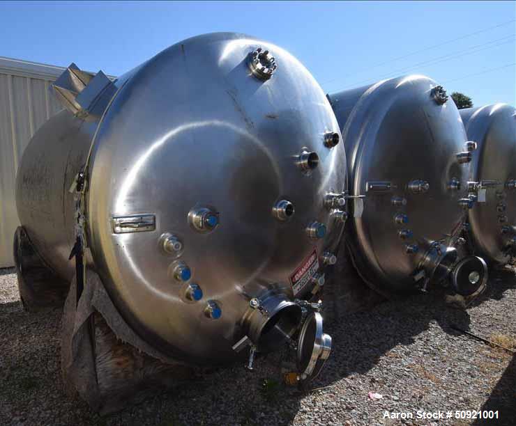 Used- Inox-Tech Pressure Tank, Approximate 3,000 Gallon