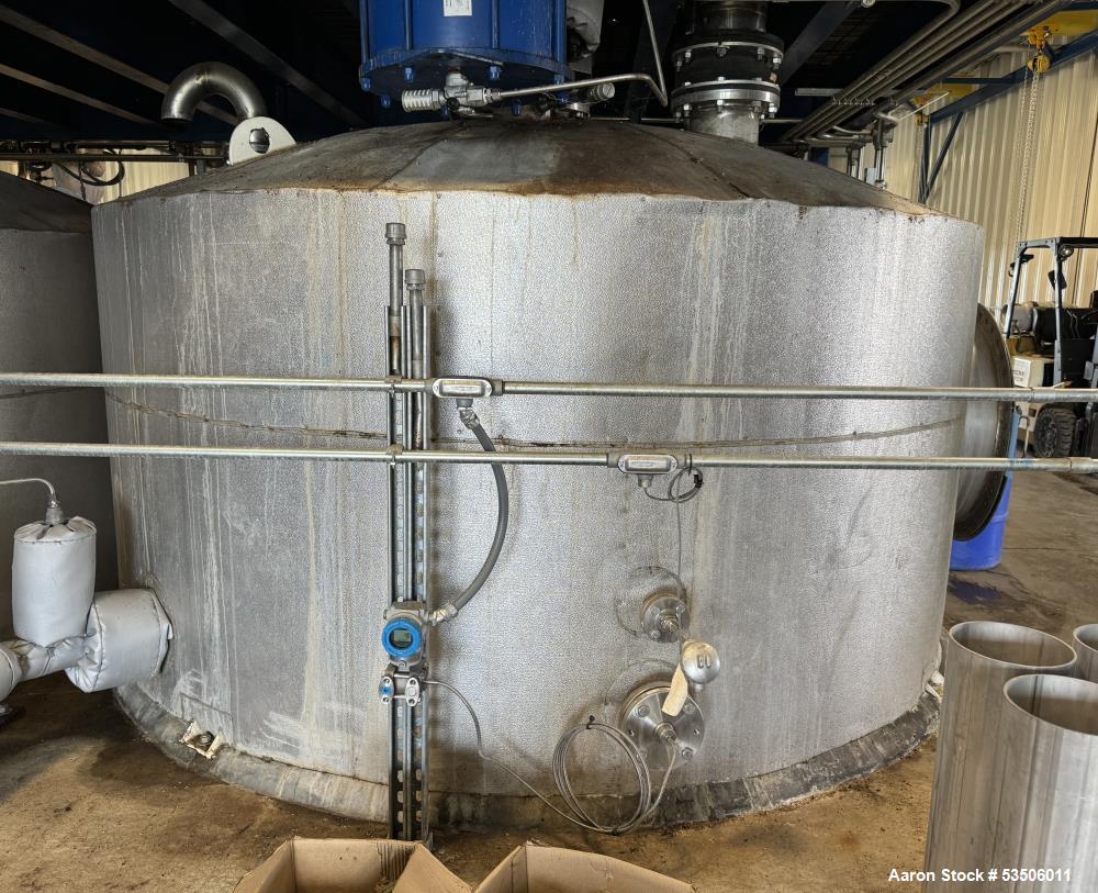 Used 2000 Gallon 304L Stainless Steel Tank | Mixtec 40 HP Agitator