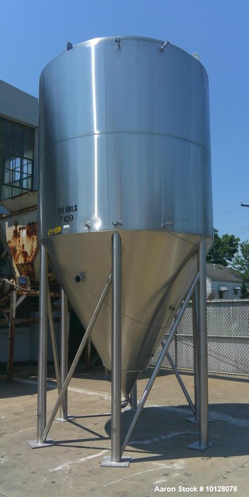 Used JV Northwest Inc 3,900-Gallon Jacketed Stainless Steel Vertical Tank
