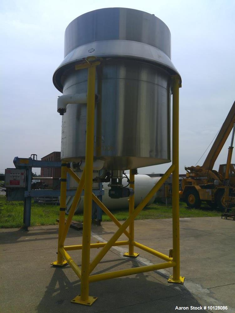 Used 1,900 Gallon JV Northwest Stainless Steel Jacketed Tank with 3 HP Agitator – 45 PSI, UM Stamped