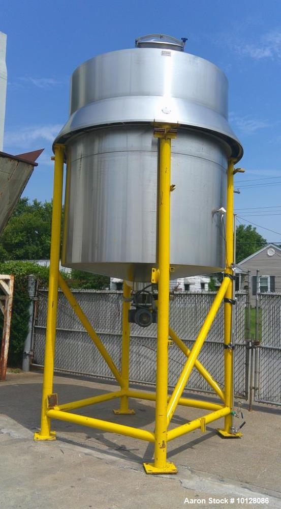 Used 1,900 Gallon JV Northwest Stainless Steel Jacketed Tank with 3 HP Agitator – 45 PSI, UM Stamped