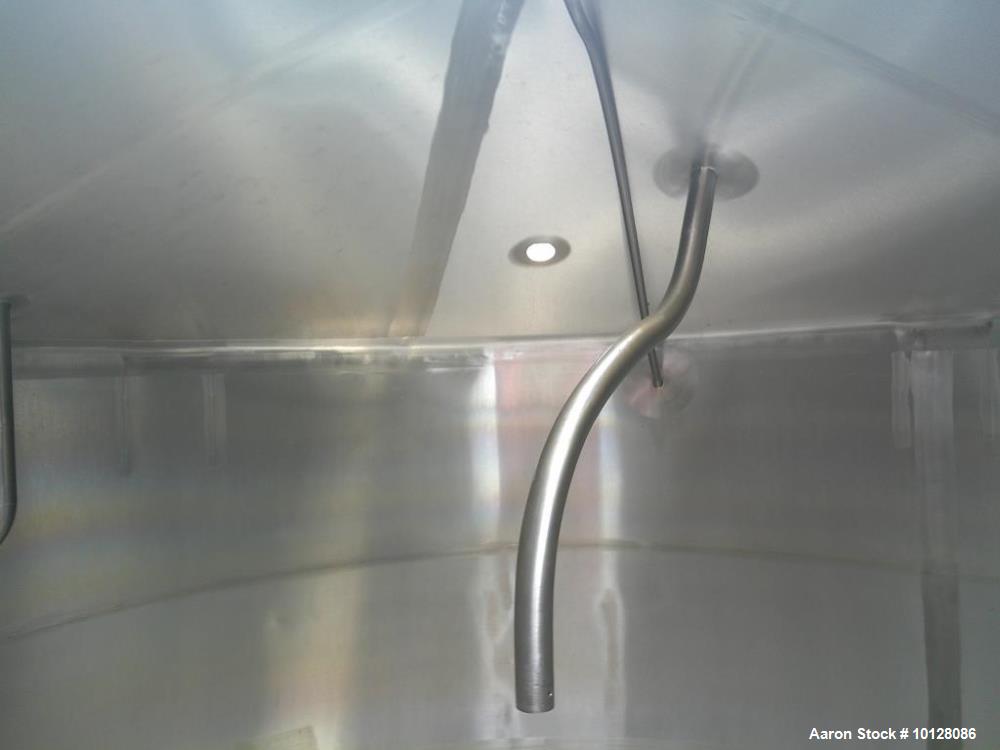 Used 1,900 Gallon JV Northwest Stainless Steel Jacketed Tank with 3 HP Agitator – 45 PSI, UM Stamped